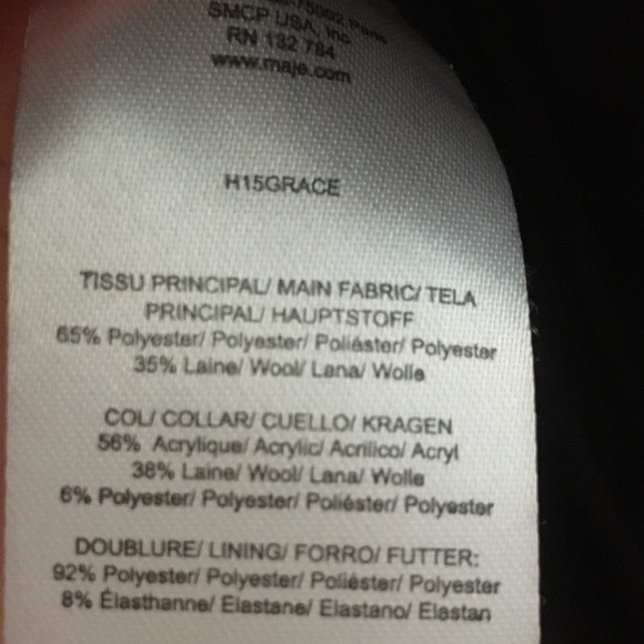 *Flaws*** Maje Grace Stand Coat size 36 XS - Picture 5 of 15